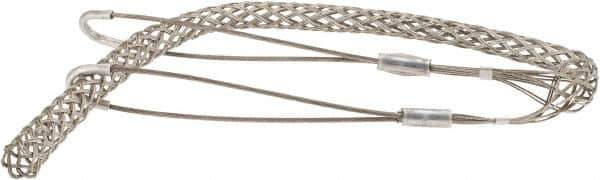 Woodhead Electrical - 3/4 to 0.99 Inch Cable Diameter, Tinned Bronze, Double Loop Support Grip - 36 Inch Long, 2,700 Lb. Breaking Strength, 26 Inch Mesh Length - Exact Tool & Supply