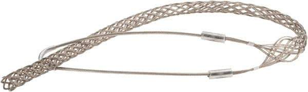 Woodhead Electrical - 3/4 to 0.99 Inch Cable Diameter, Tinned Bronze, Single Loop Support Grip - 36 Inch Long, 2,700 Lb. Breaking Strength, 26 Inch Mesh Length - Exact Tool & Supply