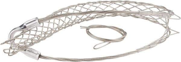 Woodhead Electrical - 1 to 1.24 Inch Cable Diameter, Tinned Bronze, Single Loop Support Grip - 24 Inch Long, 1,680 Lb. Breaking Strength, 15 Inch Mesh Length - Exact Tool & Supply