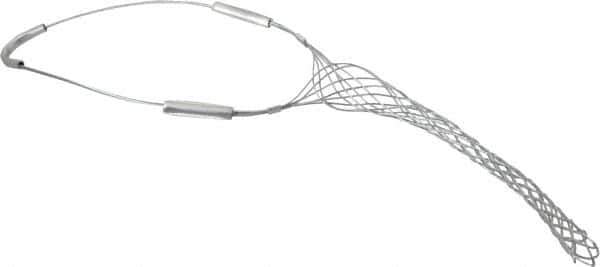 Woodhead Electrical - 0.96 to 1-1/4 Inch Cable Diameter, Galvanized Steel, Single Loop Support Grip - 20 Inch Long, 1,900 Lb. Breaking Strength, 11 Inch Mesh Length - Exact Tool & Supply