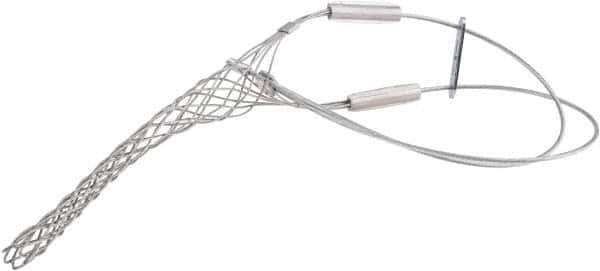 Woodhead Electrical - 0.82 to 1 Inch Cable Diameter, Galvanized Steel, Locking Bale and Universal Loop Support Grip - 24-1/2 Inch Long, 1,900 Lb. Breaking Strength, 8-1/2 Inch Mesh Length - Exact Tool & Supply