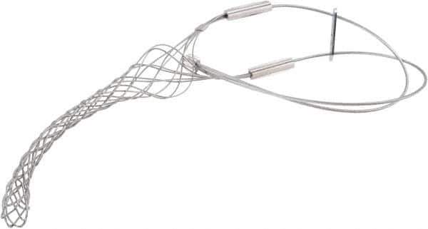 Woodhead Electrical - 0.96 to 1-1/4 Inch Cable Diameter, Galvanized Steel, Locking Bale and Universal Loop Support Grip - 28 Inch Long, 1,900 Lb. Breaking Strength, 11 Inch Mesh Length - Exact Tool & Supply