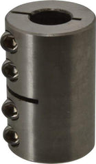 Climax Metal Products - 1/2" Inside x 1-1/8" Outside Diam, One Piece Split Clamping Collar - 1-3/4" Long - Exact Tool & Supply