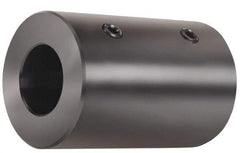 Climax Metal Products - 15mm Inside x 31mm Outside Diam, Metric Set Screw Rigid Coupling without Keyway - 50mm Long - Exact Tool & Supply