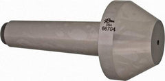 Riten - 2-3/4" Head Diam, Hardened Tool Steel Bull Nose Point Solid Dead Center - 4MT Morse Taper, 2-3/4" Point Diam, 1.077" Point Length, 2-5/64" OAL - Exact Tool & Supply
