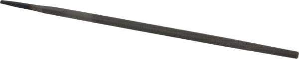 Value Collection - 6" Long, Second Cut, Round American-Pattern File - Double Cut, Tang - Exact Tool & Supply