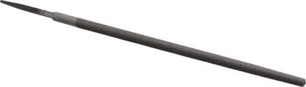 Value Collection - 8" Long, Second Cut, Round American-Pattern File - Double Cut, Tang - Exact Tool & Supply