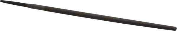 Value Collection - 8" Long, Smooth Cut, Round American-Pattern File - Double Cut, Tang - Exact Tool & Supply