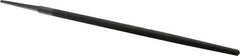 Value Collection - 12" Long, Smooth Cut, Round American-Pattern File - Double Cut, Tang - Exact Tool & Supply