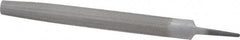 Value Collection - 12" Long, Bastard Cut, Half Round American-Pattern File - Double Cut, 0.3438" Overall Thickness, Tang - Exact Tool & Supply