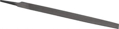 Value Collection - 12" Long, Second Cut, Half Round American-Pattern File - Double Cut, 0.3438" Overall Thickness, Tang - Exact Tool & Supply