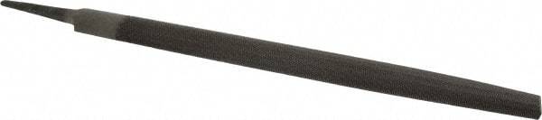 Value Collection - 14" Long, Bastard Cut, Half Round American-Pattern File - Double Cut, 13/32" Overall Thickness, Tang - Exact Tool & Supply