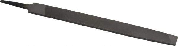 Value Collection - 8" Long, Second Cut, Mill American-Pattern File - Single Cut, 9/64" Overall Thickness, Tang - Exact Tool & Supply
