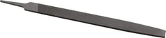 Value Collection - 12" Long, Second Cut, Mill American-Pattern File - Single Cut, 7/32" Overall Thickness, Tang - Exact Tool & Supply
