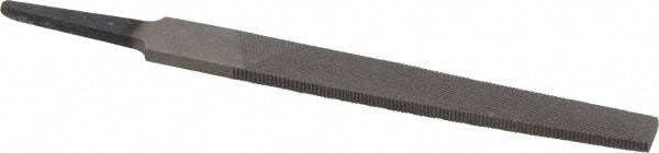 Value Collection - 4" Long, Bastard Cut, Flat American-Pattern File - Double Cut, 5/64" Overall Thickness, Tang - Exact Tool & Supply