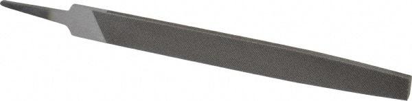 Value Collection - 8" Long, Second Cut, Flat American-Pattern File - Double Cut, 7/32" Overall Thickness, Tang - Exact Tool & Supply