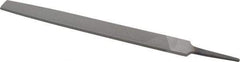 Value Collection - 10" Long, Second Cut, Flat American-Pattern File - Double Cut, 1/4" Overall Thickness, Tang - Exact Tool & Supply