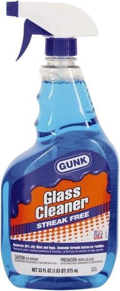 Gunk - Ammonium Hydroxide Glass Cleaner - 33 oz Spray Bottle - Exact Tool & Supply
