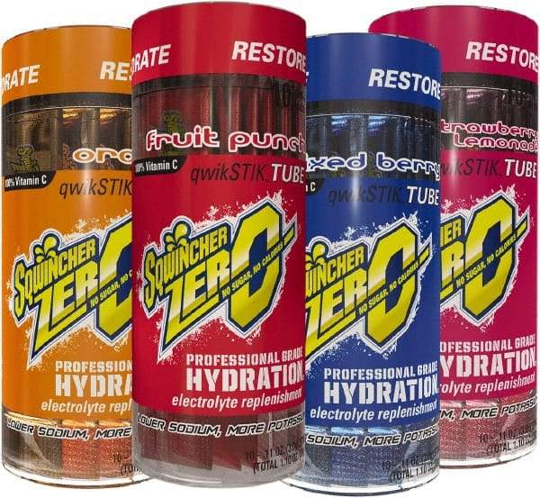 Sqwincher - 0.11 oz Packet Assorted Flavors Activity Drink - Powdered, Yields 20 oz - Exact Tool & Supply