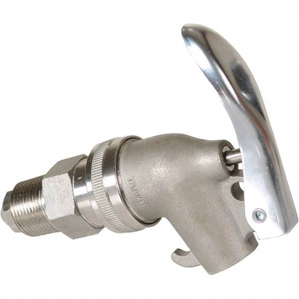 Vestil - 3/4" NPT Stainless Steel Adjustable Drum Faucet - 6" Long Extension - Exact Tool & Supply