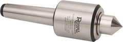 Royal Products - MT5 Morse Taper, 2.45" Head Diam Live Center - 5,000 Max RPM, 2.78" Head Length, 1-1/4" Point Diam, 1.47" Point Len, 2,240 Lb Max Workpc, Male Point - Exact Tool & Supply