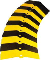 UltraTech - 1 Channel, 3 Ft Long, 1-1/2" Max Compatible Cable Diam, Yellow/Black ABS On Floor Cable Cover - 13-5/8" Overall Width x 2-1/8" Overall Height, 3" Channel Width x 1-1/2" Channel Height - Exact Tool & Supply