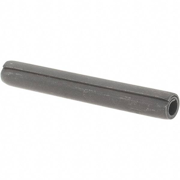 Value Collection - 7/32" Diam x 1-3/4" Long Coiled Spring Pin - Grade 1070-1090 Alloy Steel, Black Oxide Finish - Exact Tool & Supply
