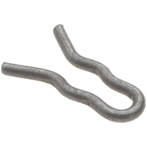 Value Collection - 5/64" Groove, 9/32" Long, Plain Spring Steel Hair Pin Clip - 1/16" Clip Diam, 0.026" Shaft Diam, Grade 2 - Exact Tool & Supply