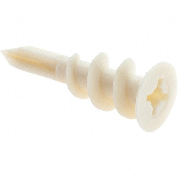 Value Collection - 3/8 to 5/8" Thick, Self Drilling Drywall & Hollow Wall Anchor - Nylon, Use with Wallboard - Exact Tool & Supply