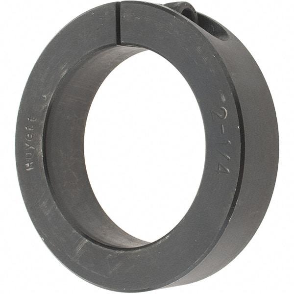 Value Collection - 2-1/4" Bore, Steel, One Piece Clamp Collar - 3-1/4" Outside Diam, 3/4" Wide - Exact Tool & Supply