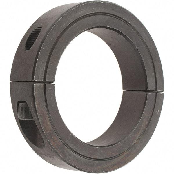 Value Collection - 2-5/16" Bore, Steel, Two Piece Two Piece Split Shaft Collar - 3-1/2" Outside Diam, 3/4" Wide - Exact Tool & Supply