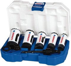 Lenox - 7 Piece, 3/4" to 1-1/4" Saw Diam, Automotive Hole Saw Kit - Bi-Metal, Includes 5 Hole Saws - Exact Tool & Supply