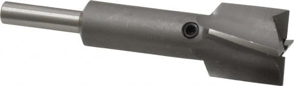 Made in USA - 13/16" Diam, 1/4" Shank, Diam, 4 Flutes, Straight Shank, Interchangeable Pilot Counterbore - Exact Tool & Supply