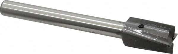 Made in USA - 7/8" Diam, 1/2" Shank, Diam, 4 Flutes, Straight Shank, Interchangeable Pilot Counterbore - Exact Tool & Supply
