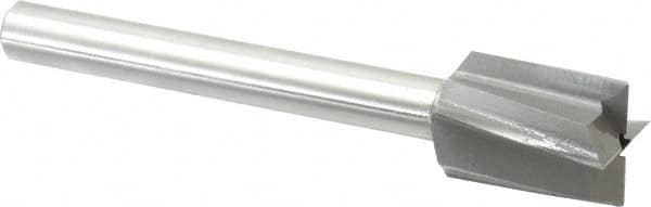 Made in USA - 1" Diam, 1/2" Shank, Diam, 4 Flutes, Straight Shank, Interchangeable Pilot Counterbore - Exact Tool & Supply