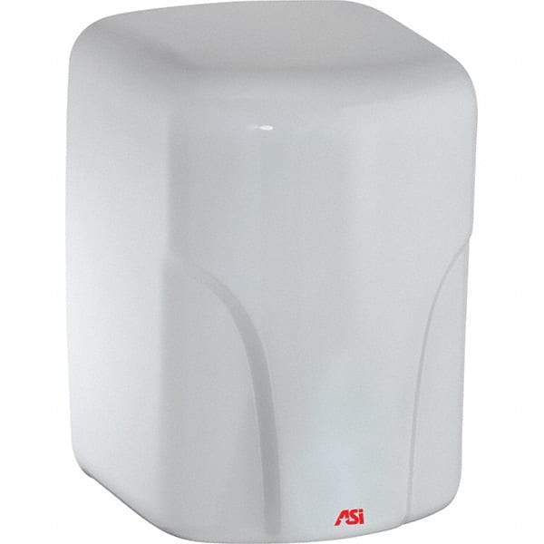 ASI-American Specialties, Inc. - 1600 Watt White Finish Electric Hand Dryer - 110/120 Volts, 14.6 Amps, 8-1/16" Wide x 11-19/64" High x 7-5/64" Deep - Exact Tool & Supply