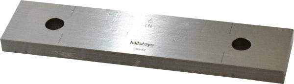 Mitutoyo - 6" Rectangular Steel Gage Block - Accuracy Grade 0, Includes Certificate of Inspection - Exact Tool & Supply