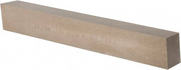 Cleveland - M42 Cobalt Square Tool Bit Blank - 7/8" Wide x 7/8" High x 6" OAL, 2 Beveled Ends, 10° Bevel Angle, Ground - Exact Tool & Supply