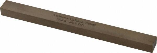 Cleveland - M42 Cobalt Rectangular Tool Bit Blank - 3/8" Wide x 1/2" High x 6" OAL, 2 Beveled Ends, 10° Bevel Angle, Ground - Exact Tool & Supply