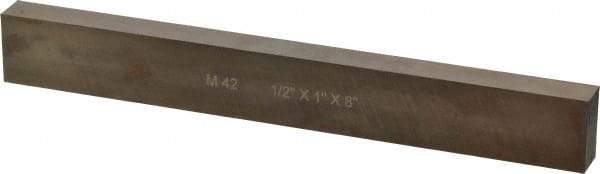 Cleveland - M42 Cobalt Rectangular Tool Bit Blank - 1/2" Wide x 1" High x 8" OAL, 2 Beveled Ends, 10° Bevel Angle, Ground - Exact Tool & Supply