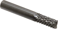 Accupro - 3/8" Diam, 1" LOC, Plain End, Solid Carbide Diamond Pattern Router Bit - Right Hand Cut, 2-1/2" OAL, 3/8" Shank Diam, Use on Fiberglass - Exact Tool & Supply