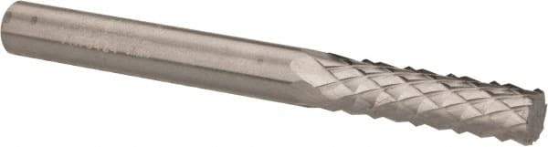 Accupro - 1/4" Diam, 3/4" LOC, Plain End, Solid Carbide Diamond Pattern Router Bit - Right Hand Cut, 2-1/2" OAL, 1/4" Shank Diam, Use on Fiberglass - Exact Tool & Supply