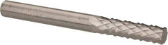 Accupro - 1/4" Diam, 3/4" LOC, Plain End, Solid Carbide Diamond Pattern Router Bit - Right Hand Cut, 2-1/2" OAL, 1/4" Shank Diam, Use on Fiberglass - Exact Tool & Supply
