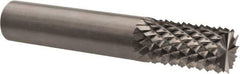 Accupro - 1/2" Diam, 1" LOC, Burr End, Solid Carbide Diamond Pattern Router Bit - Right Hand Cut, 3" OAL, 1/2" Shank Diam, Use on Fiberglass - Exact Tool & Supply