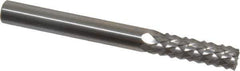 Accupro - 1/4" Diam, 3/4" LOC, Burr End, Solid Carbide Diamond Pattern Router Bit - Right Hand Cut, 2-1/2" OAL, 1/4" Shank Diam, Use on Fiberglass - Exact Tool & Supply