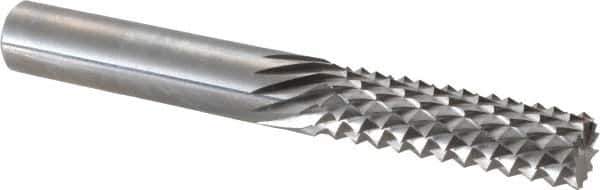 Accupro - 5/16" Diam, 1" LOC, Burr End, Solid Carbide Diamond Pattern Router Bit - Right Hand Cut, 2-1/2" OAL, 5/16" Shank Diam, Use on Fiberglass - Exact Tool & Supply
