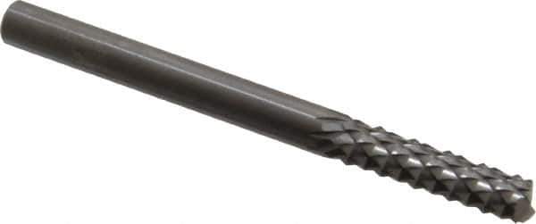 Accupro - 1/4" Diam, 1" LOC, End Mill End, Solid Carbide Diamond Pattern Router Bit - Right Hand Cut, 3" OAL, 1/4" Shank Diam, Use on Fiberglass - Exact Tool & Supply