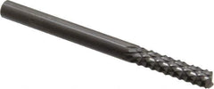 Accupro - 1/4" Diam, 1" LOC, End Mill End, Solid Carbide Diamond Pattern Router Bit - Right Hand Cut, 3" OAL, 1/4" Shank Diam, Use on Fiberglass - Exact Tool & Supply