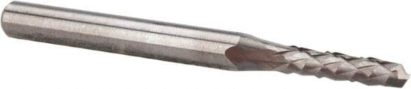 Accupro - 3/32" Diam, 3/8" LOC, Drill Point End, Solid Carbide Diamond Pattern Router Bit - Right Hand Cut, 1-1/2" OAL, 1/8" Shank Diam, Use on Fiberglass - Exact Tool & Supply