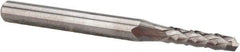 Accupro - 3/32" Diam, 3/8" LOC, Drill Point End, Solid Carbide Diamond Pattern Router Bit - Right Hand Cut, 1-1/2" OAL, 1/8" Shank Diam, Use on Fiberglass - Exact Tool & Supply